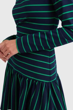 Clearance Amanda Uprichard Adorno Dress Navy/Green