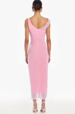 Clearance Amanda Uprichard Aliana Dress LightPink/HotPink