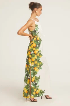 New Amanda Uprichard Alicanta Maxi Lemonhead