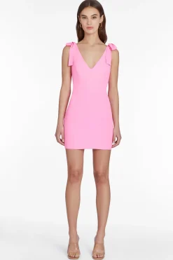 Outlet Amanda Uprichard Allora Mini Dress ShockingPink