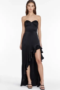 Clearance Amanda Uprichard Amalia Silk Gown Black