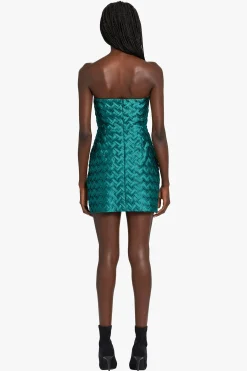 Hot Amanda Uprichard Arely Dress in Pleat DarkGreen