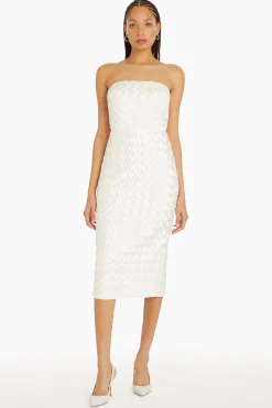 Sale Amanda Uprichard Arely Midi in Pleat Ivory