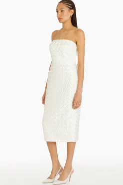 Sale Amanda Uprichard Arely Midi in Pleat Ivory