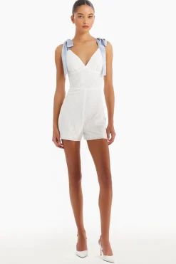Amanda Uprichard Audrielle Romper WHT/ARCT