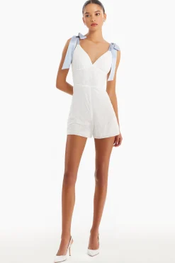 Amanda Uprichard Audrielle Romper WHT/ARCT