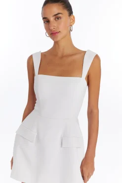 New Amanda Uprichard Bethany Skort Romper Ivory