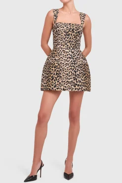 Clearance Amanda Uprichard Bethany Skort Romper LeopardJacquard