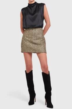 Clearance Amanda Uprichard Brantley Mini Gold/Black