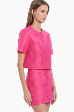 Clearance Amanda Uprichard Braswell Top in Nylon FrenchRose