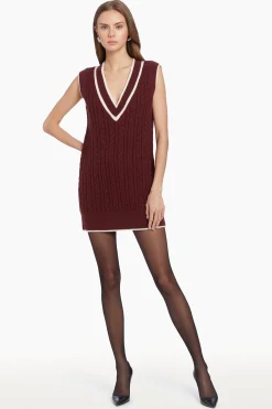 Discount Amanda Uprichard Cambridge Vest Burgundy