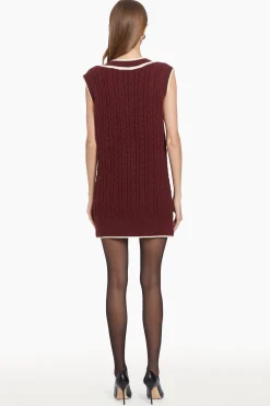 Discount Amanda Uprichard Cambridge Vest Burgundy