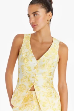 Amanda Uprichard Carnegie Vest ElectricYellow