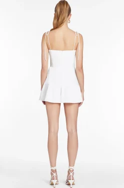 Discount Amanda Uprichard Champagne Skort Romper Ivory