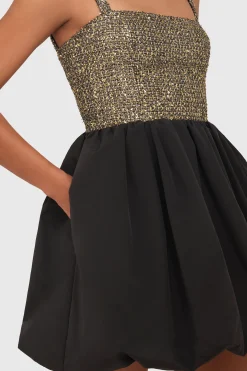 Online Amanda Uprichard Christine Dress Gold/Black