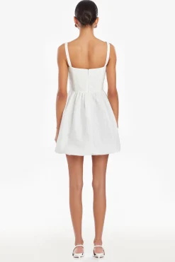 New Amanda Uprichard Christine Dress in Boucle White