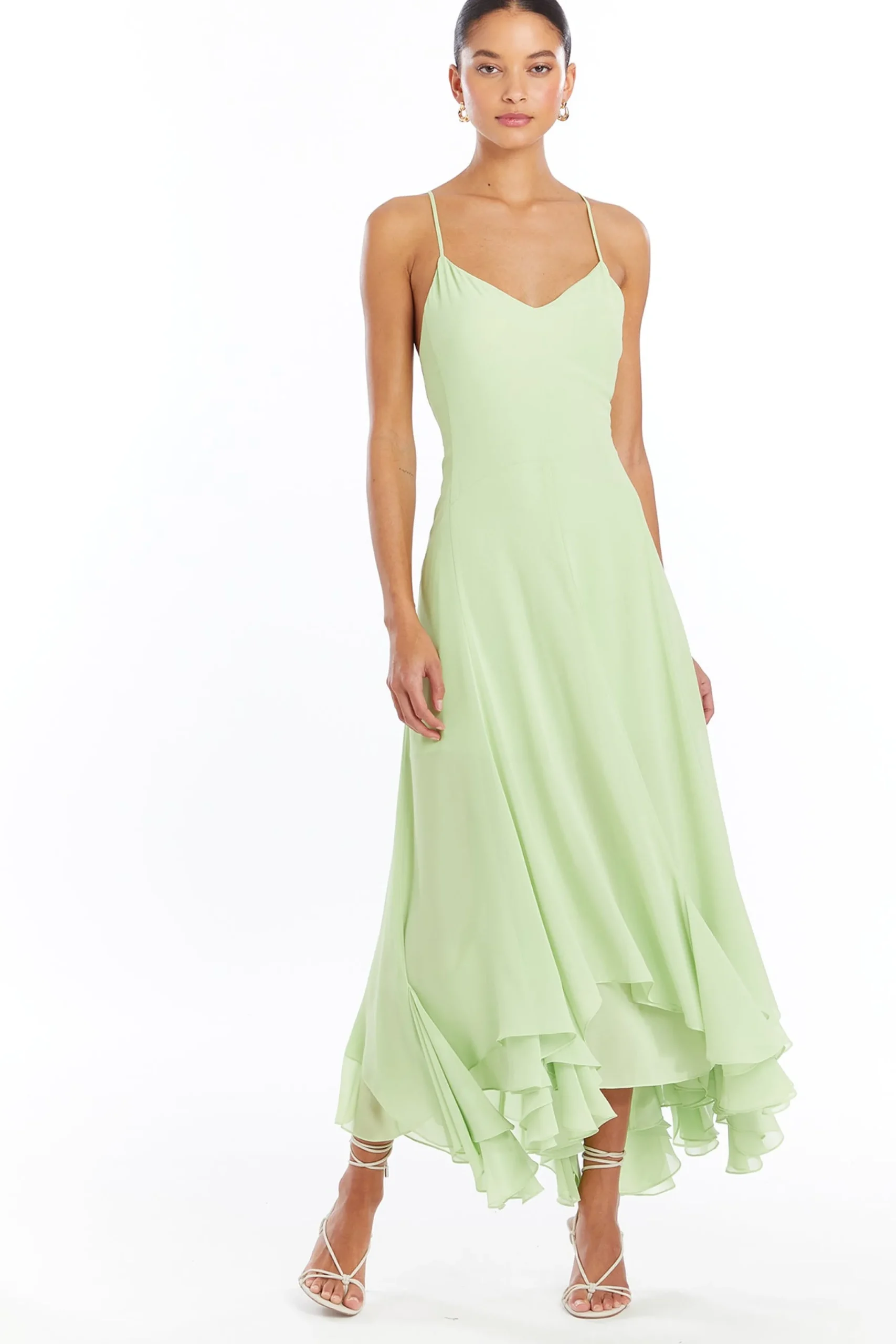 New Amanda Uprichard Clemenza Dress Pear