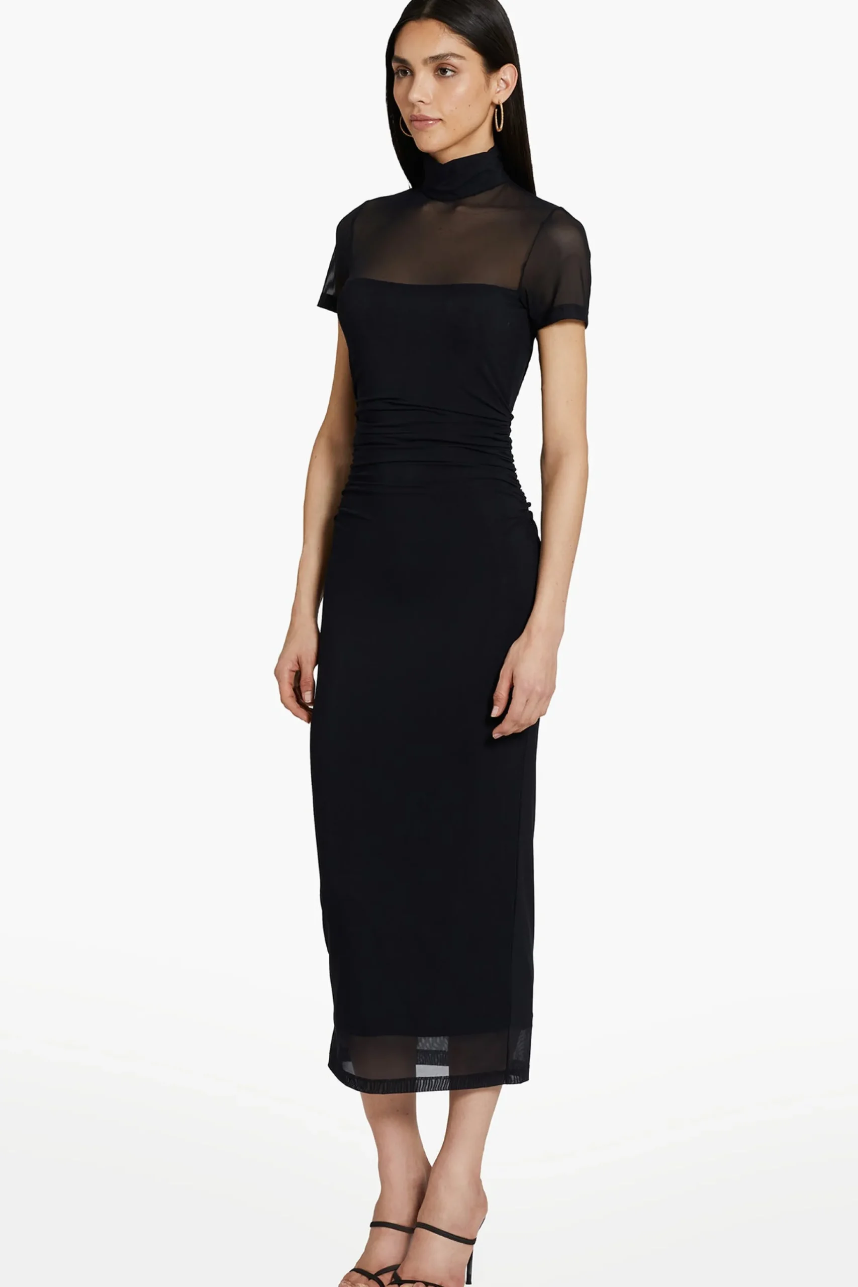 Sale Amanda Uprichard Dominique Dress in Mesh Black