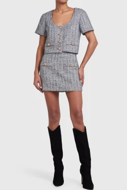 New Amanda Uprichard Drew Skirt Marble