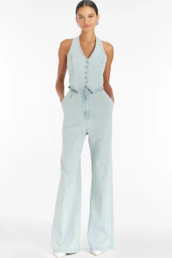 Best Amanda Uprichard Ethan Denim Jumpsuit Iceberg