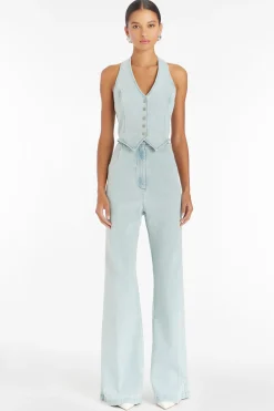 Best Amanda Uprichard Ethan Denim Jumpsuit Iceberg