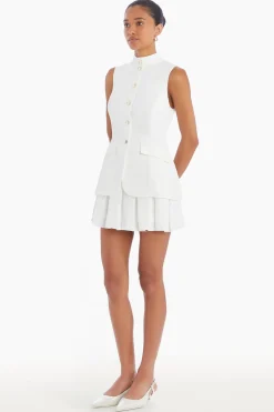 Amanda Uprichard Evelyn Skort Romper Ivory