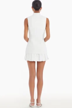 Amanda Uprichard Evelyn Skort Romper Ivory