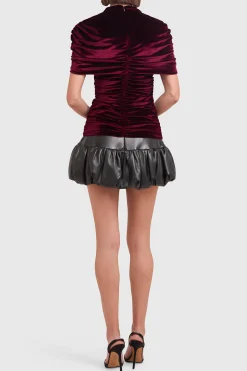 Discount Amanda Uprichard Evianna Top Burgundy