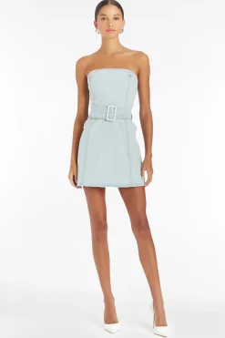 Clearance Amanda Uprichard Fae Denim Dress Iceberg