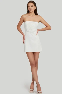 New Amanda Uprichard Fae Rose Dress Ivory