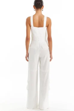 Best Amanda Uprichard Frida Jumpsuit Ivory