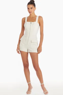 Discount Amanda Uprichard Gage Romper Beige