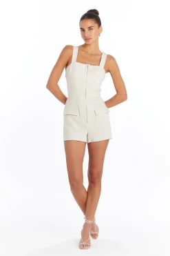 Discount Amanda Uprichard Gage Romper Beige