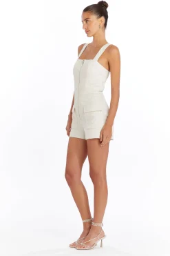 Discount Amanda Uprichard Gage Romper Beige
