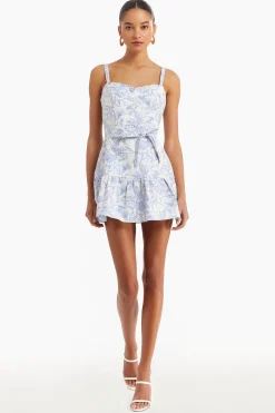 Outlet Amanda Uprichard Giacini Romper in Toile Brocade EnglishBlue