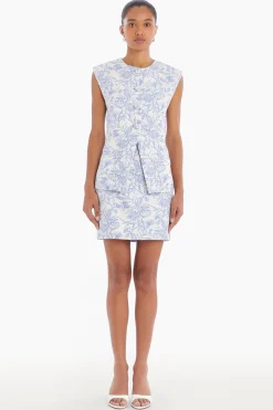 Outlet Amanda Uprichard Hughes Vest in Toile Brocade EnglishBlue