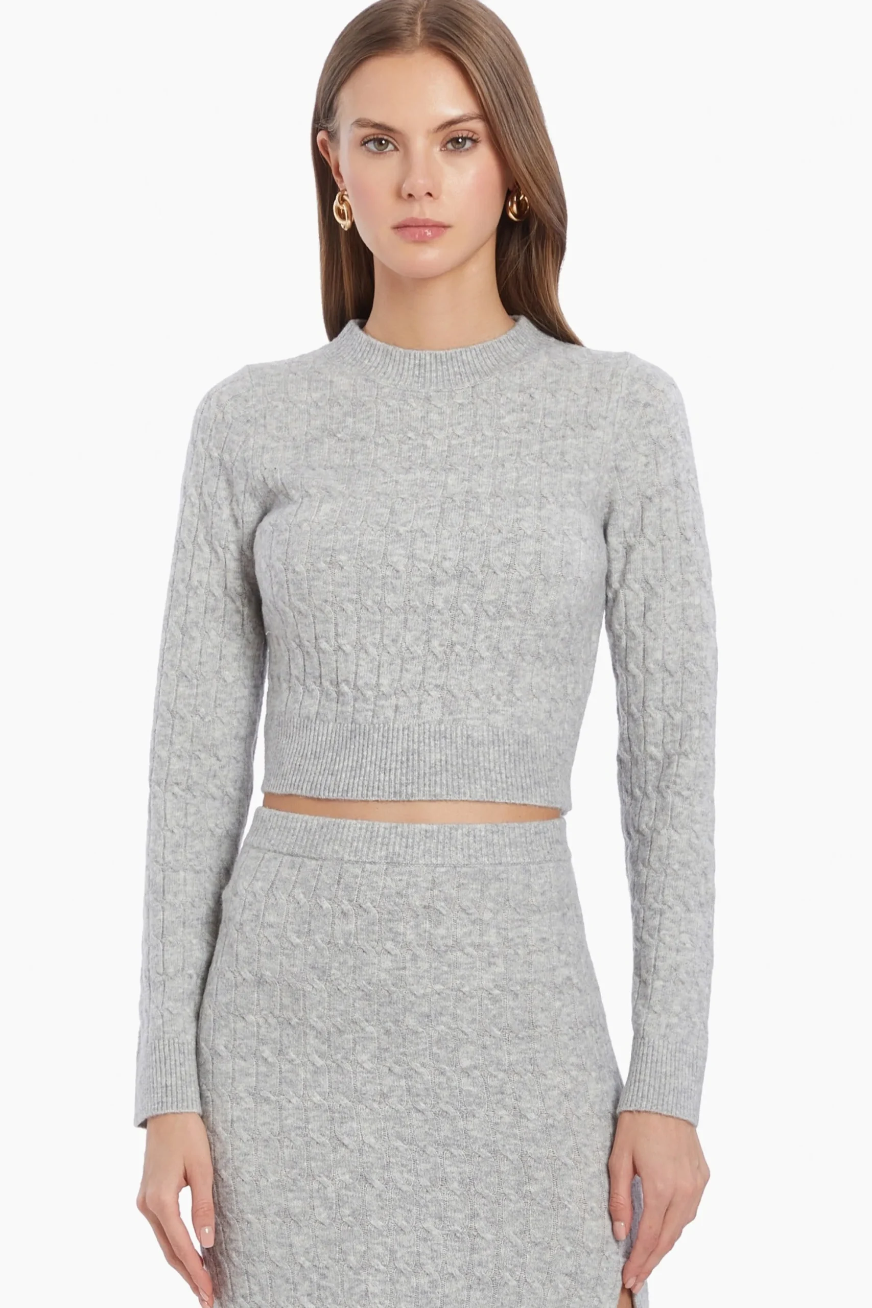 Discount Amanda Uprichard Isla Top LightHeatherGray