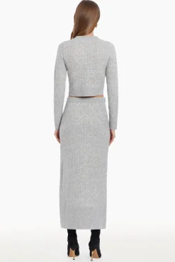 Discount Amanda Uprichard Isla Top LightHeatherGray