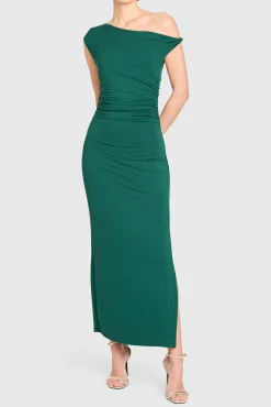 Discount Amanda Uprichard Jennan Dress HunterGreen