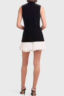 Discount Amanda Uprichard Justine Dress Black/Ivory