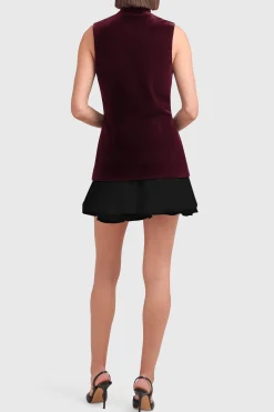 Discount Amanda Uprichard Justine Dress Burgundy/Black
