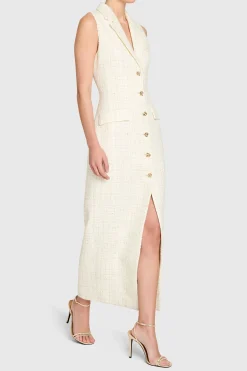 Hot Amanda Uprichard Keanu Dress White/Gold