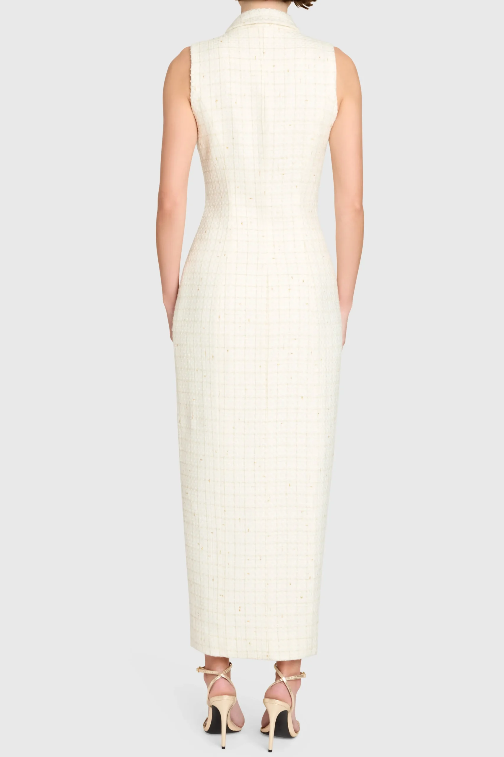 Hot Amanda Uprichard Keanu Dress White/Gold