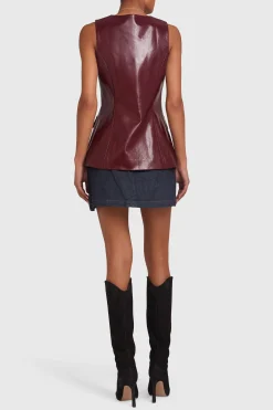 Hot Amanda Uprichard Kya Top Burgundy