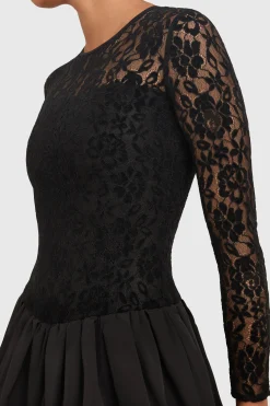 New Amanda Uprichard Lacey Skort Romper Black