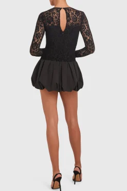 New Amanda Uprichard Lacey Skort Romper Black