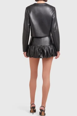 Sale Amanda Uprichard Long Sleeve Braswell Jacket Black