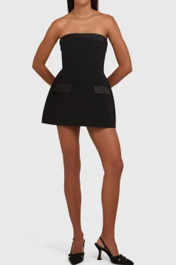 Outlet Amanda Uprichard Lucienne Skort Romper Black