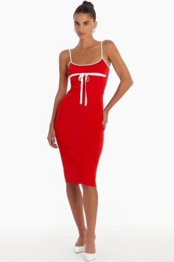 Outlet Amanda Uprichard Lucy Knit Dress Red