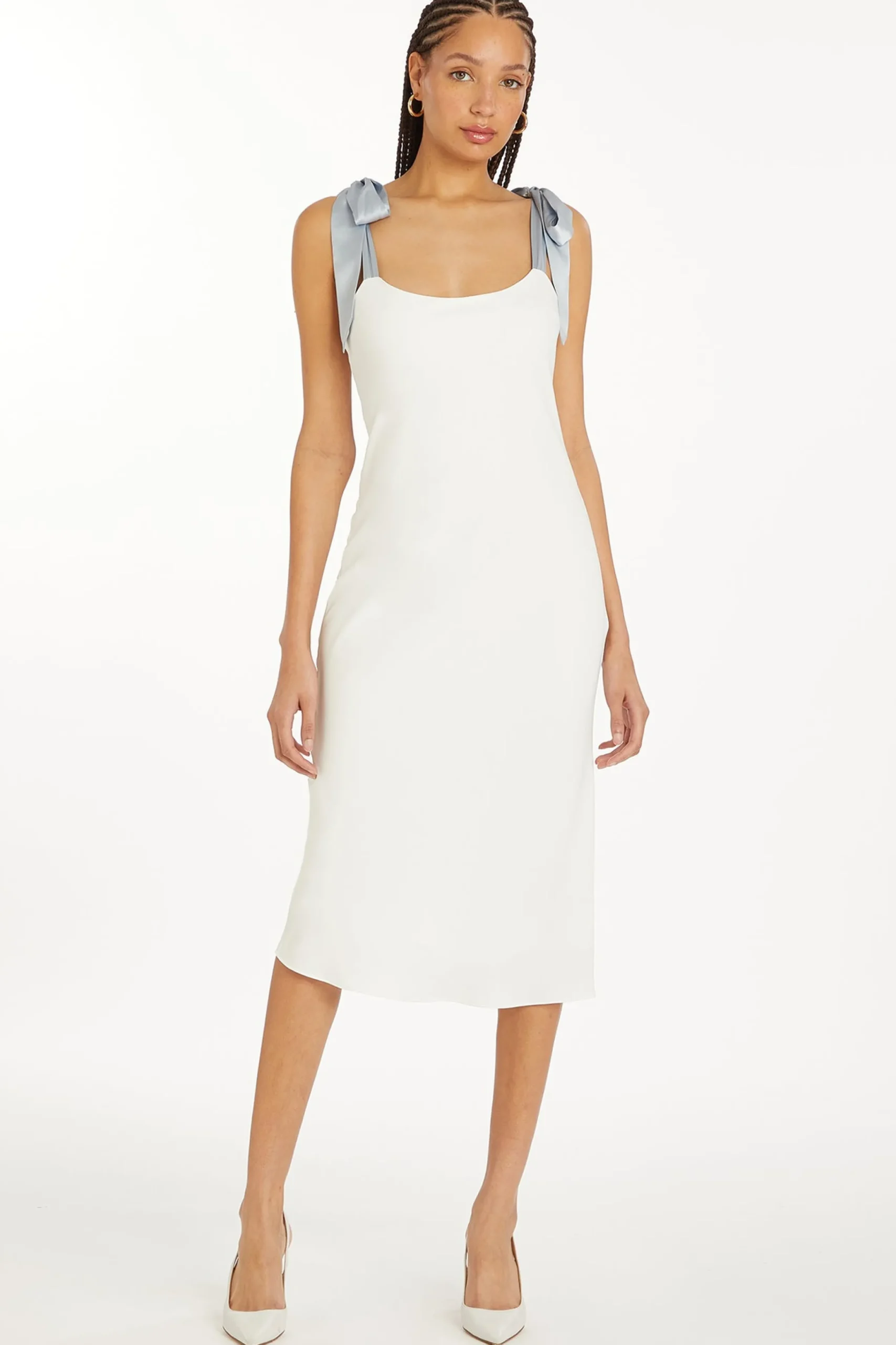 New Amanda Uprichard Lusana Dress Aero/Ivory